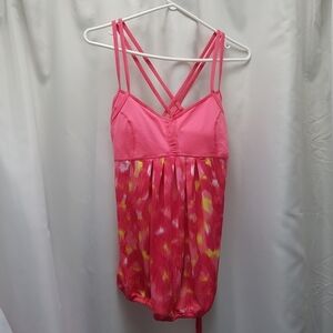 Zella ladies large top pink, drawstring bottom, size Large